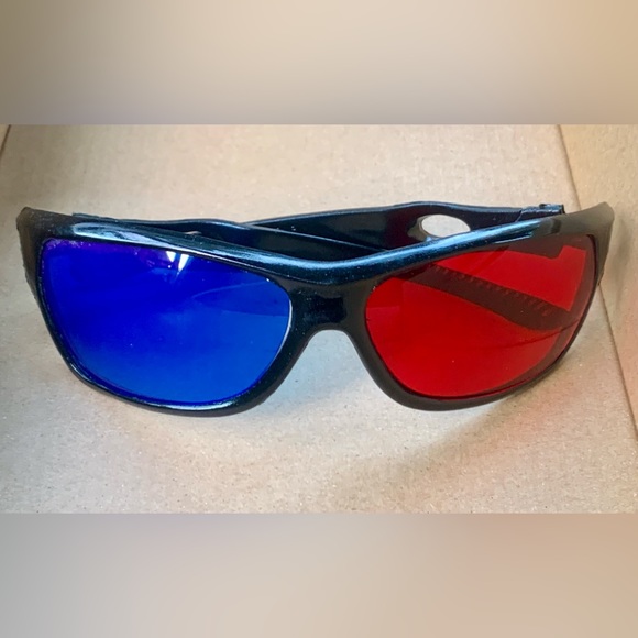 1990s Vtg Adult One Size 3D Movie Image Viewing Glasses - Picture 1 of 8